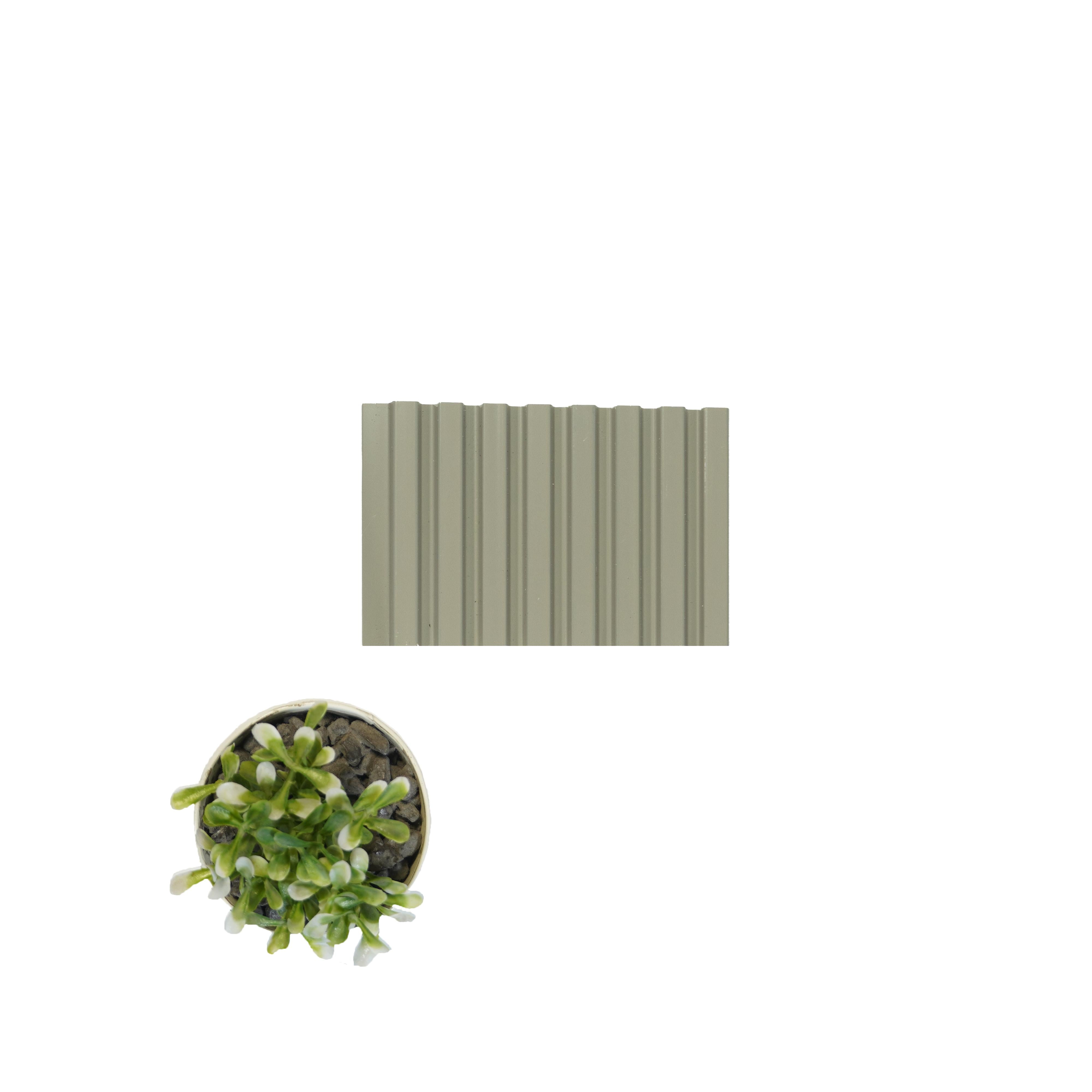 Groove Seamless Planks Series Charcoal Louvers Plain Colors White 9x0.41 Ft - Rg 5081
