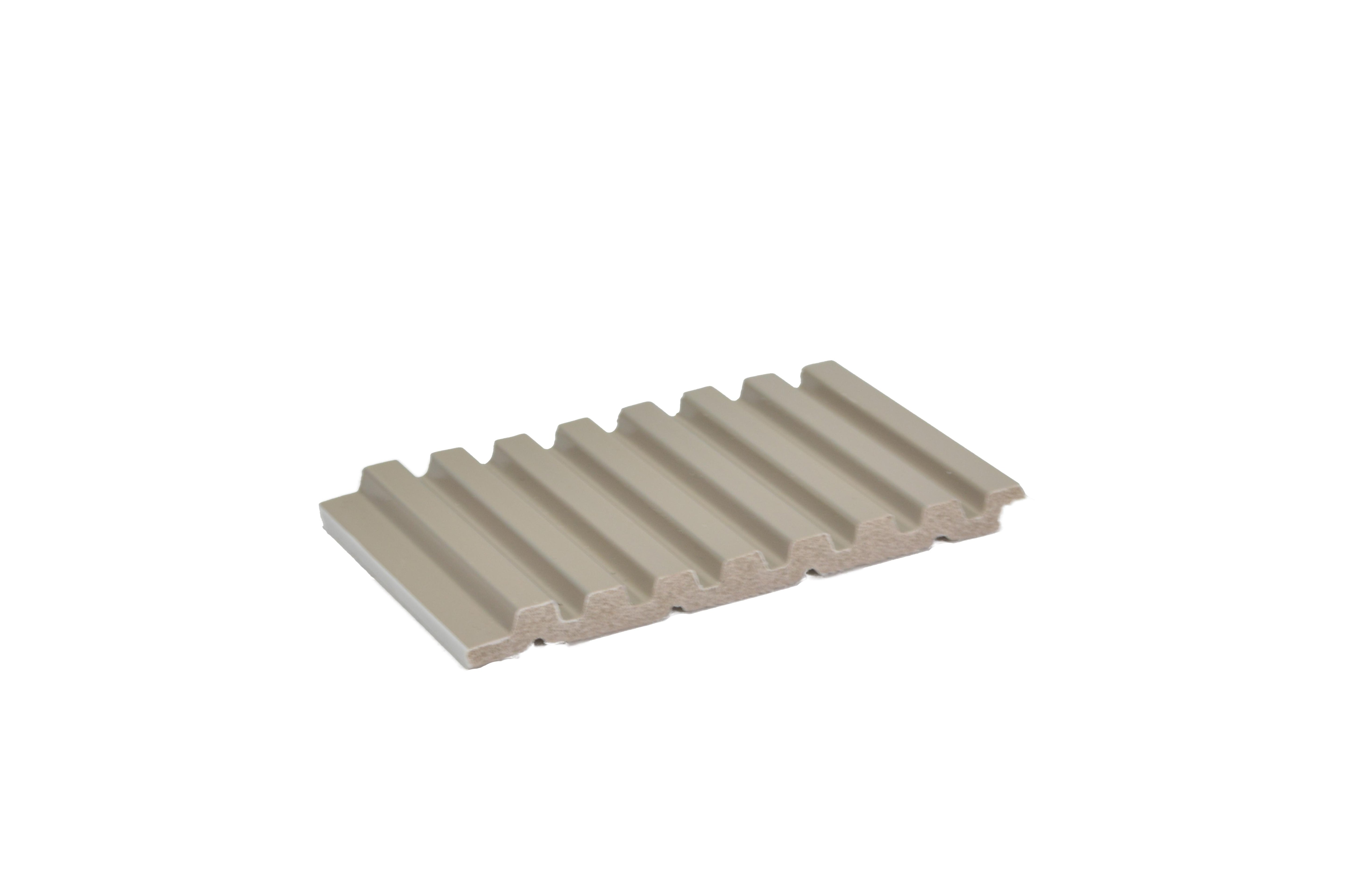 Groove Seamless Planks Series Charcoal Louvers Plain Colors White 9x0.41 Ft - Rg 5081