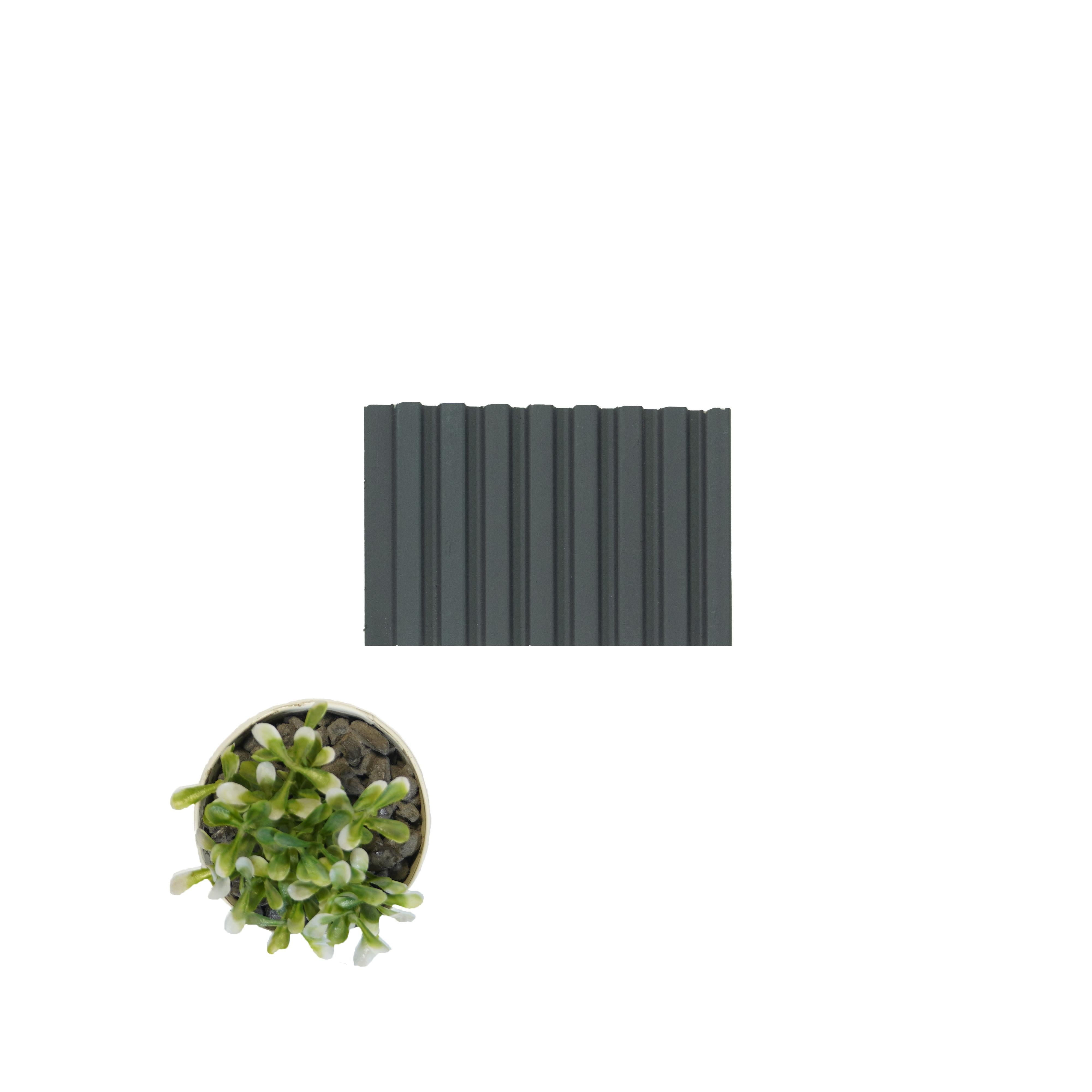 Groove Seamless Planks Series Charcoal Louvers Plain Colors Black 9x0.41 Ft - Rg 5087