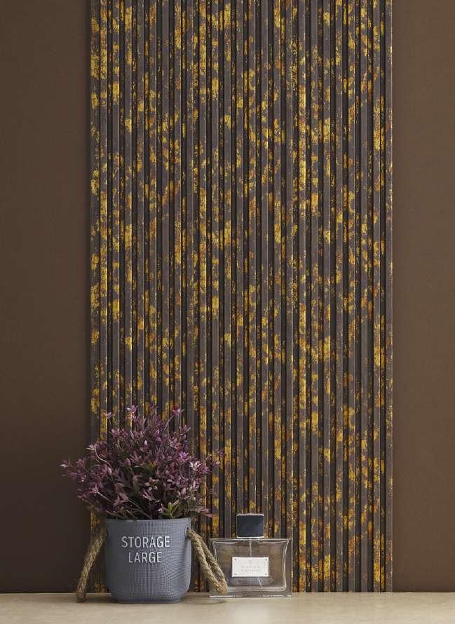 Groove Seamless Planks Series Charcoal Louvers Designer Wenge 9x0.41 Ft - Rg 5089