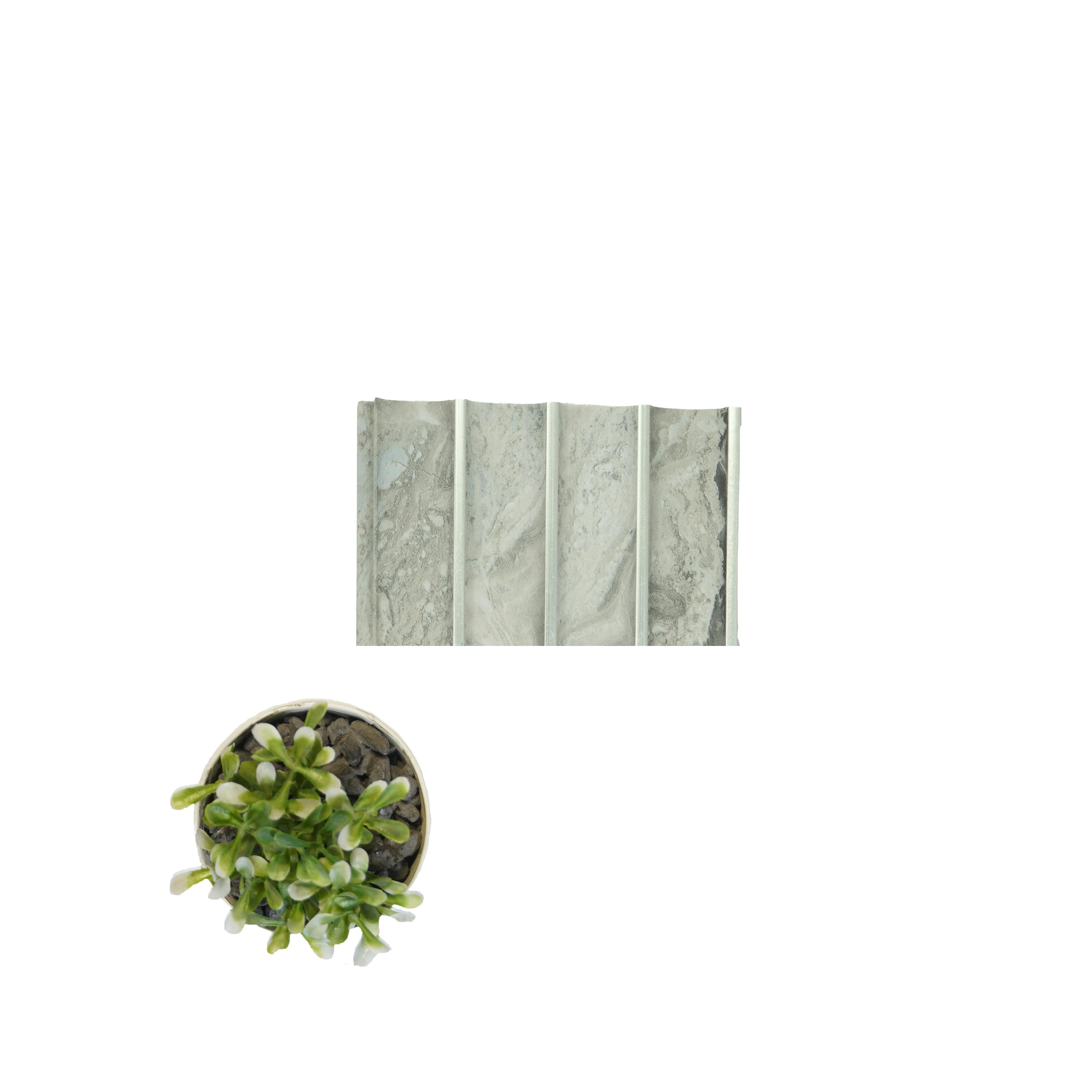 Groove Seamless Planks Series Charcoal Louvers Plain Colors White 9x0.41 Ft - Rg 5095