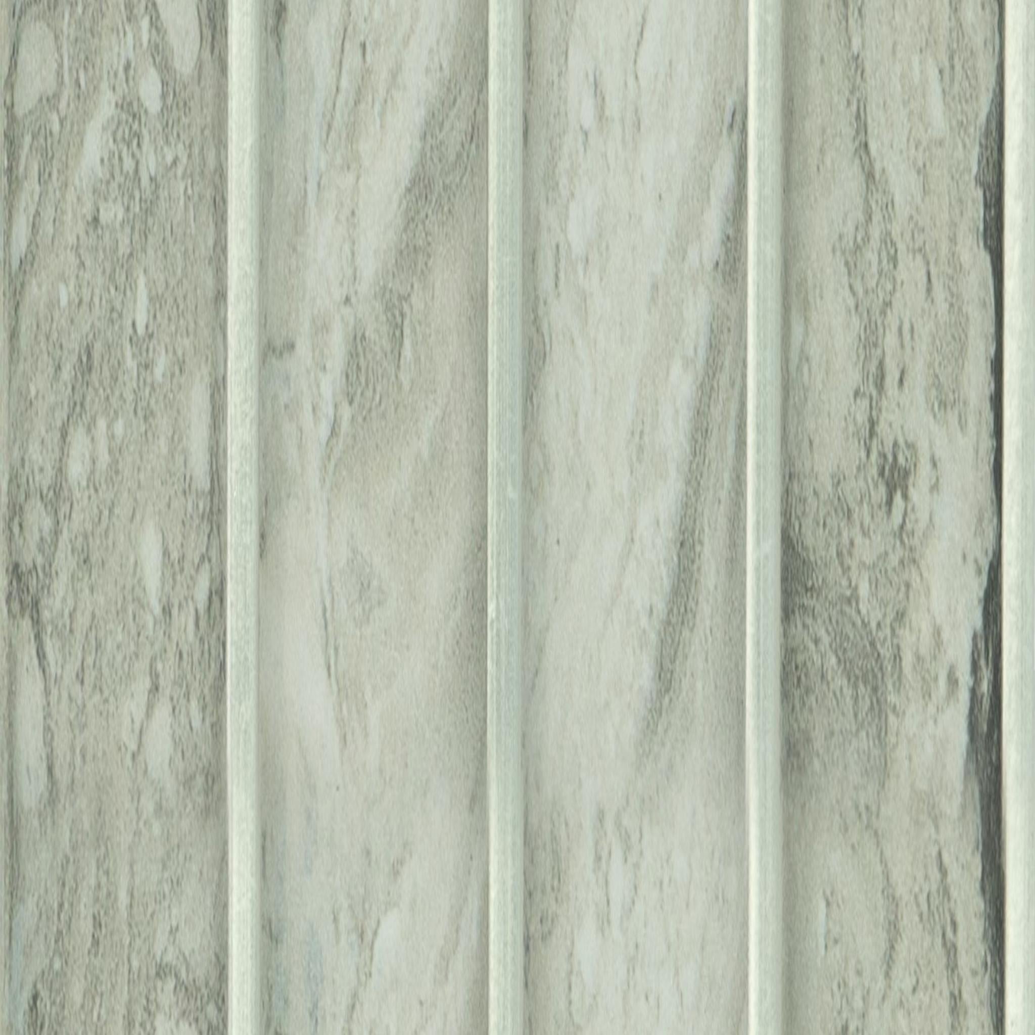 Groove Seamless Planks Series Charcoal Louvers Plain Colors White 9x0.41 Ft - Rg 5095