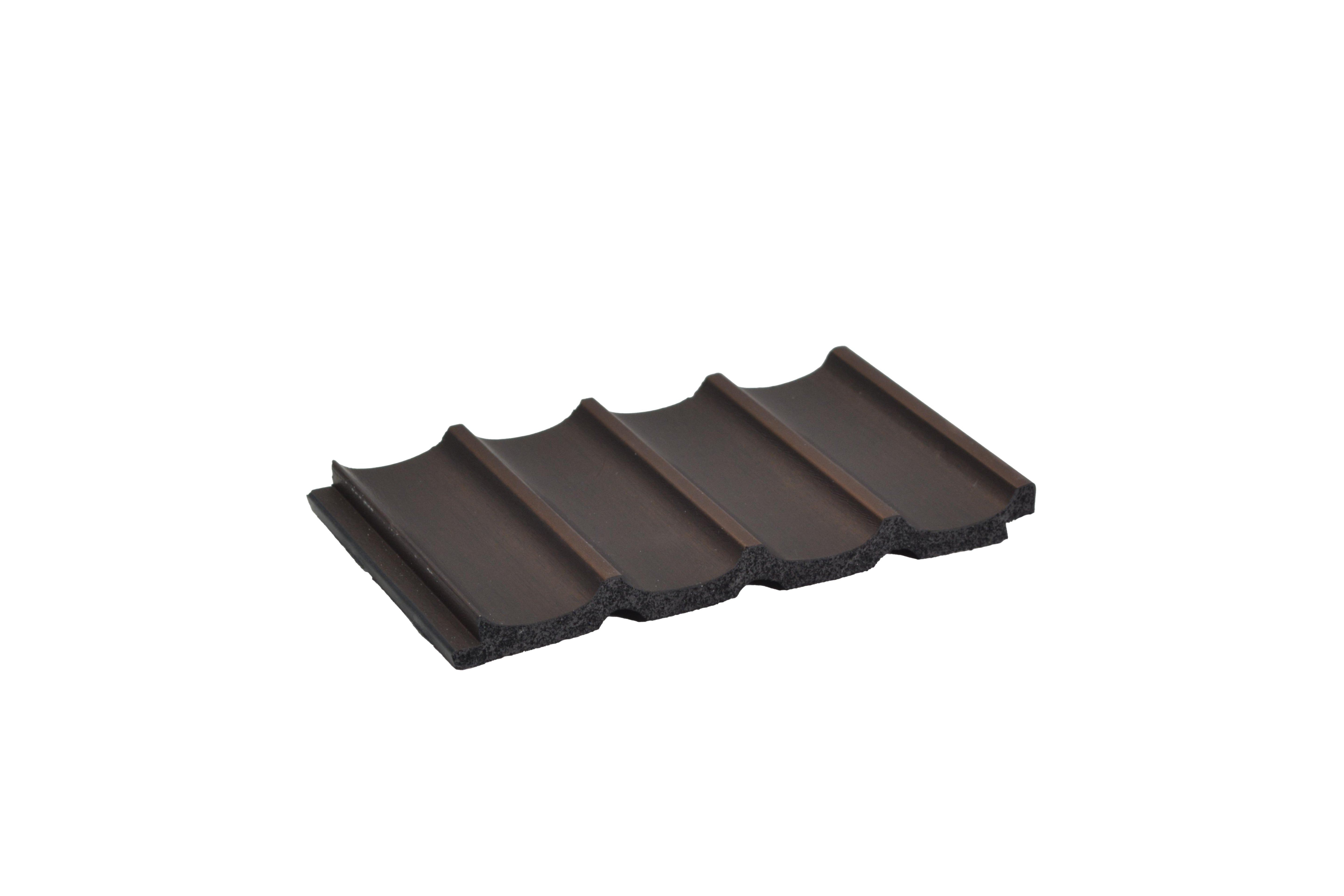 Groove Seamless Planks Series Charcoal Louvers Wood Wenge 9x0.41 Ft - Rg 5211