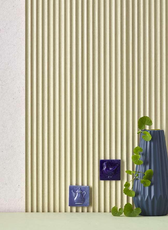 Rang Groove Seamless Planks Series Charcoal Louvers 9x0.41 ft wood Beige RG 591