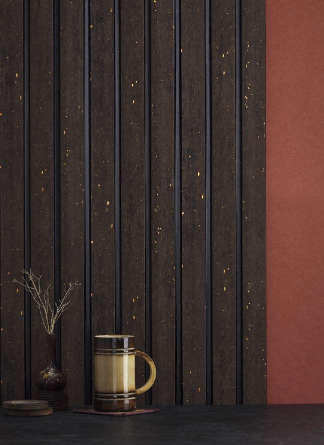 Groove Seamless Planks Series Charcoal Louvers Designer Wenge 9x0.54 Ft - Rg 7001