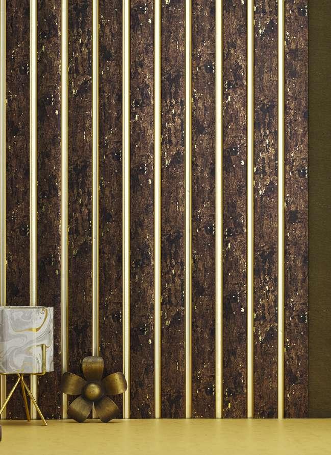 Groove Seamless Planks Series Charcoal Louvers Wood Wenge 9x0.54 Ft - Rg 7006