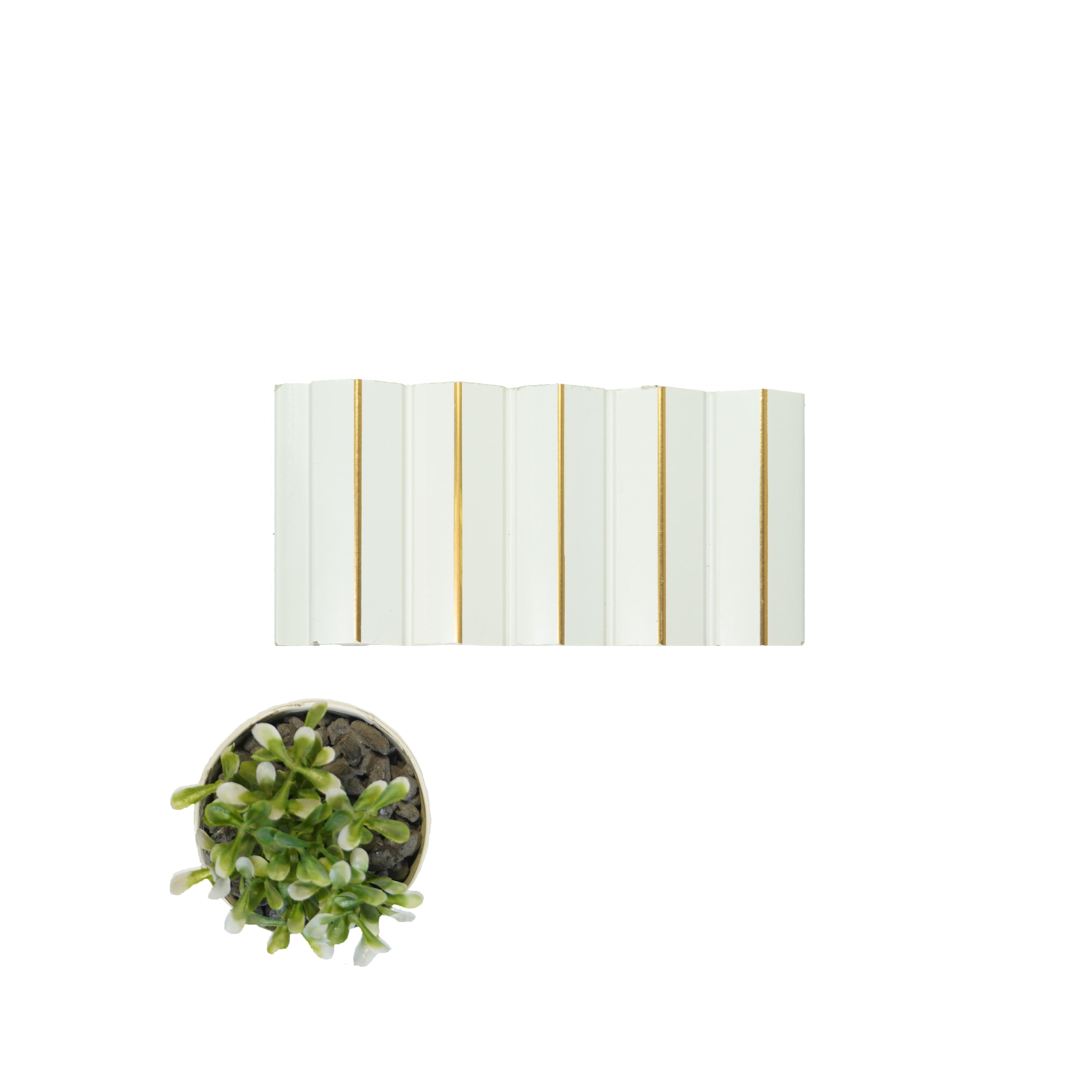 Groove Seamless Planks Series Charcoal Louvers Designer Cream 9x0.55 Ft - Rg 7007