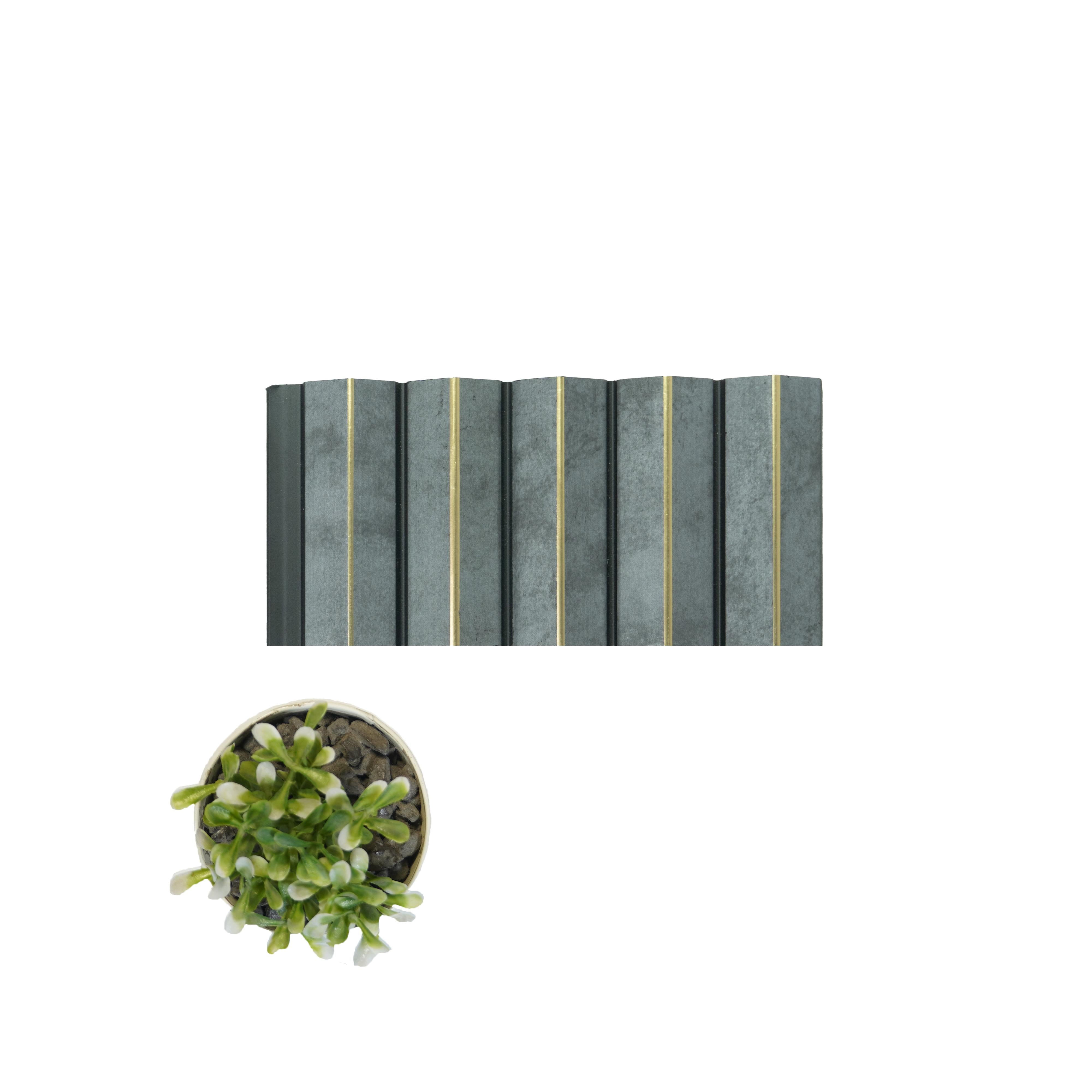 Groove Seamless Planks Series Charcoal Louvers Designer Wenge 9x0.55 Ft - Rg 7009
