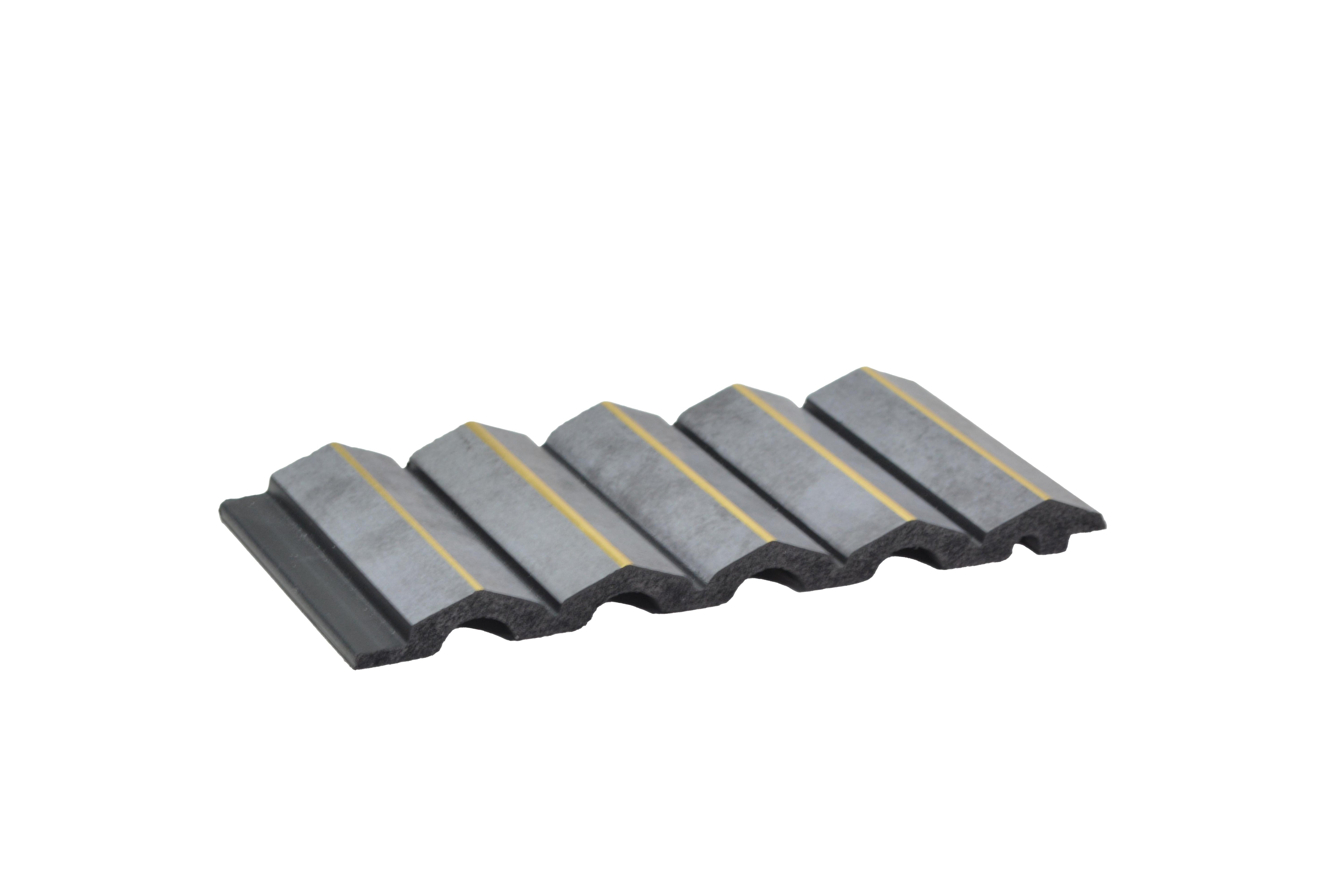 Groove Seamless Planks Series Charcoal Louvers Designer Wenge 9x0.55 Ft - Rg 7009