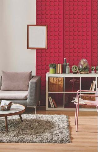 2529 Pvc,charcoal - Based Decorative Wall Panel Designer Red 8x2 Ft Tr 1903