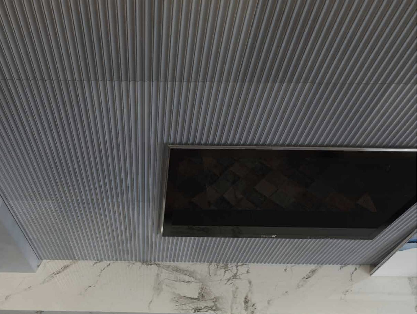 30 3 Ft X 1 Fluted Panels Series Concrete Panel Wood Louvers Grey 3x1 - Reversal