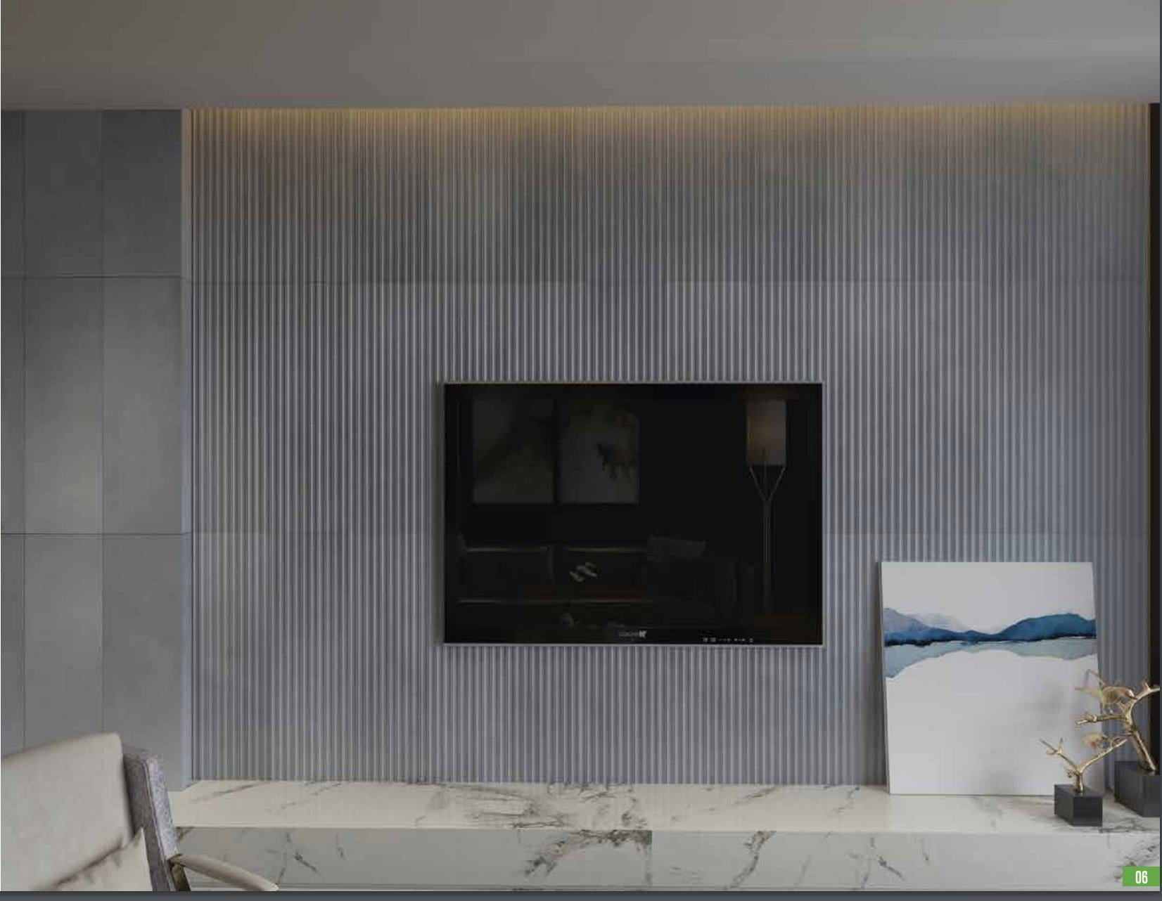 30 3 Ft X 1 Fluted Panels Series Concrete Panel Wood Louvers Grey 3x1 - Reversal