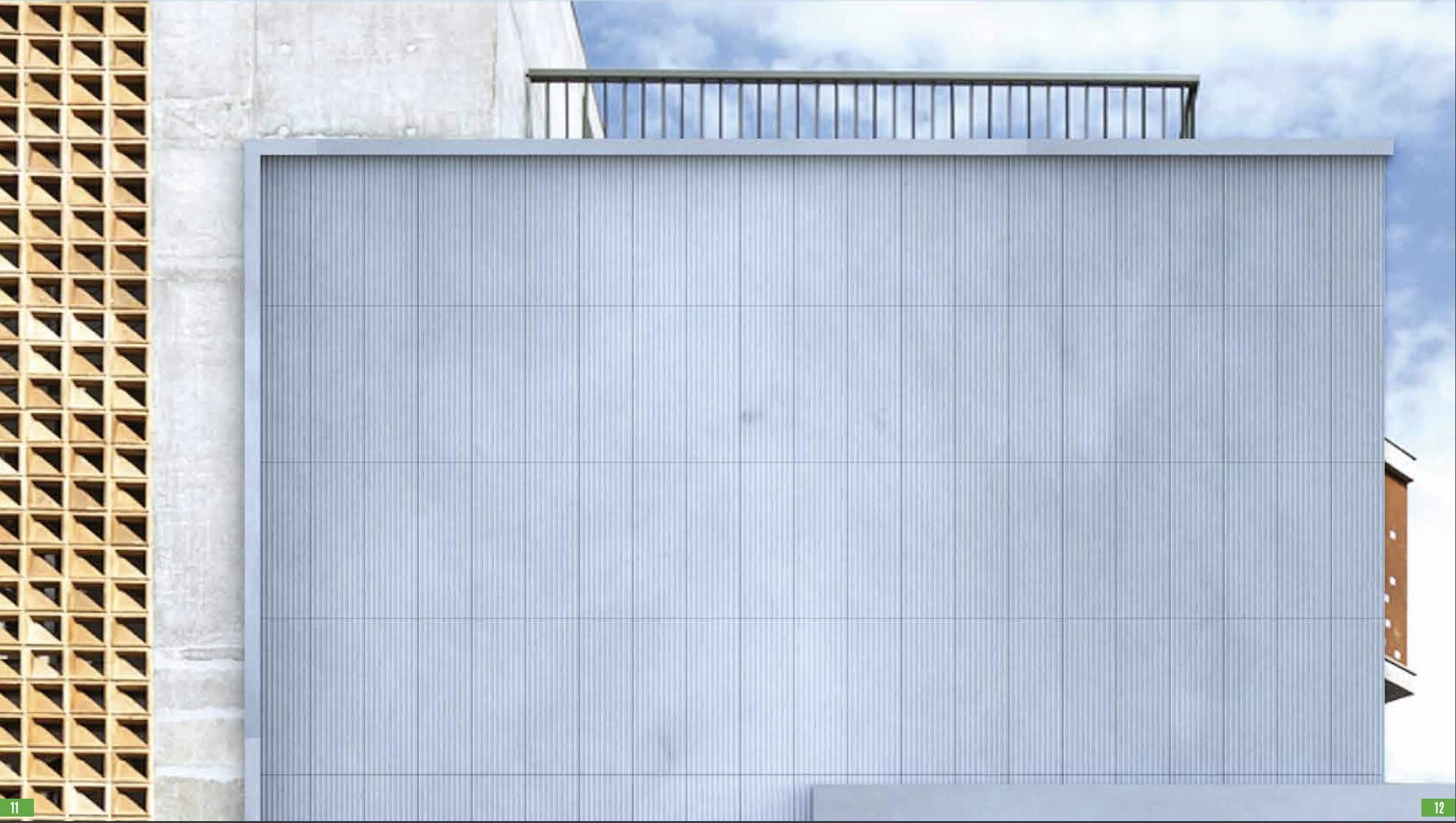 30 3 Ft X 1 Fluted Panels Series Concrete Panel Wood Louvers Grey 3x1 - Reversal