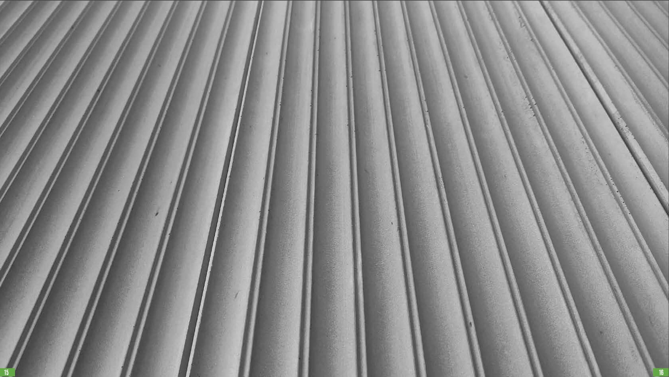 Reversal 60 3 ft x 1 ft Fluted Panels Series Concrete Panel 3x1 ft wood louvers Grey Powder Reversal_60