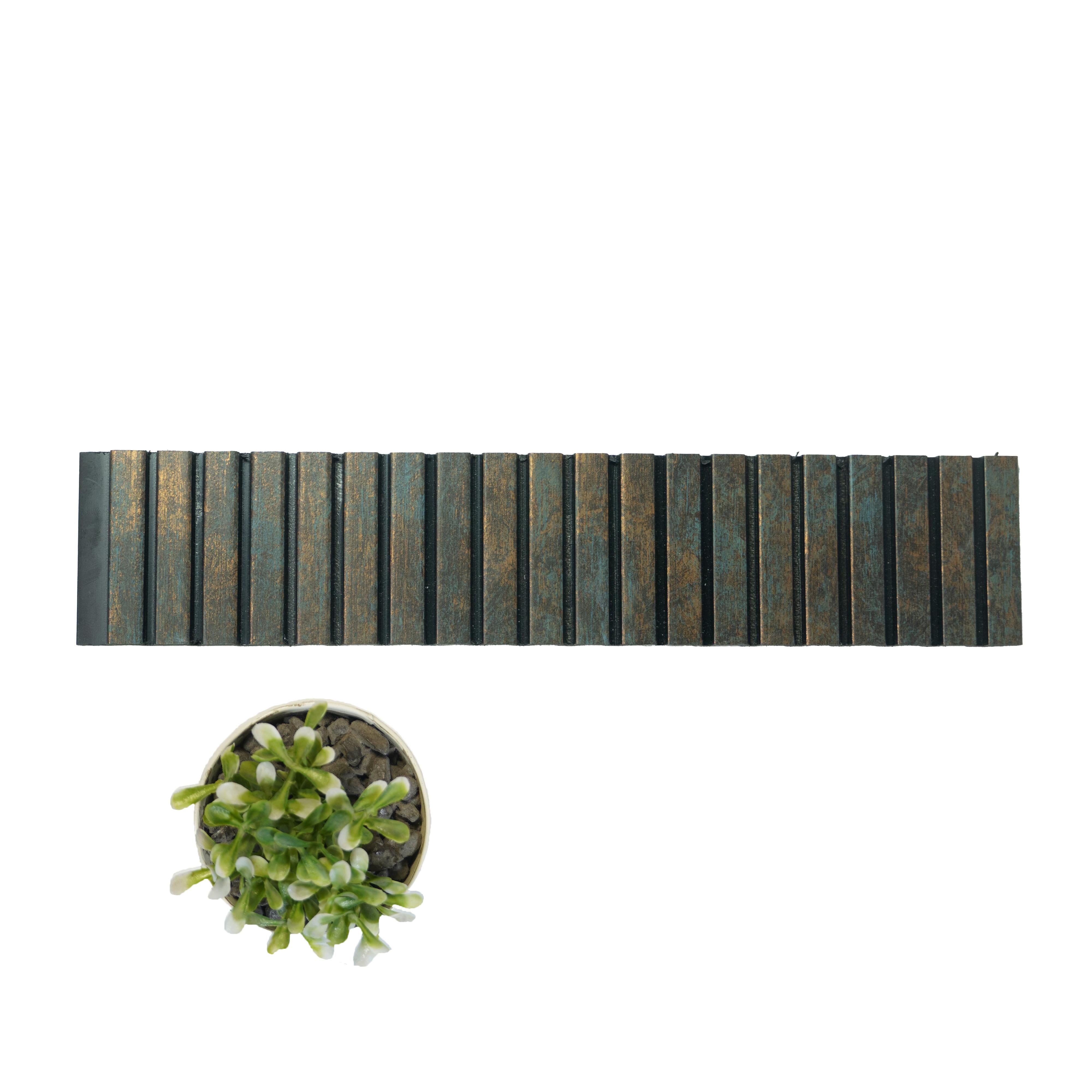 Rustic Brown Stone Rang Charcoal Louver Marble & 8x1 Ft - Ra 8122
