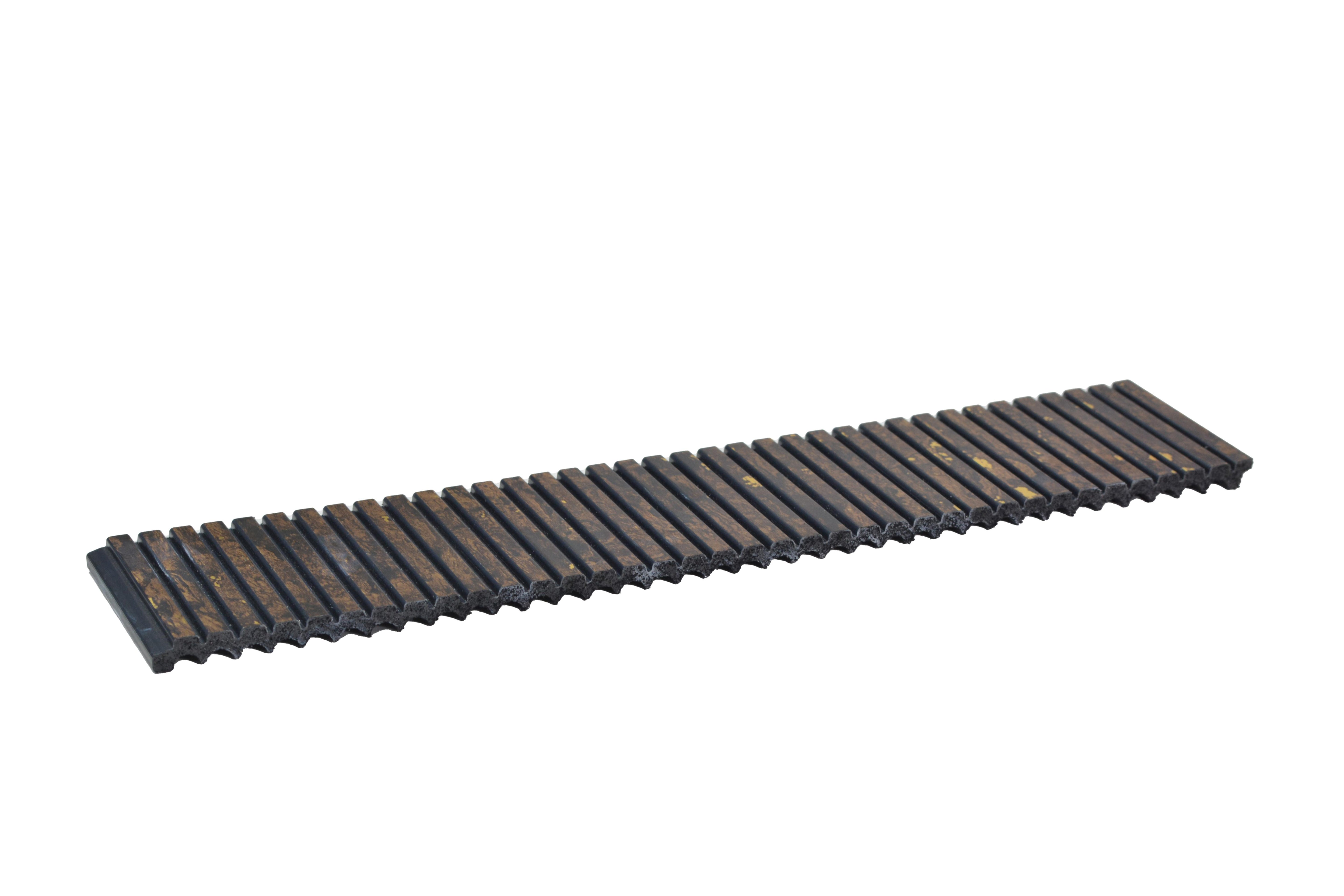 Rang Charcoal Louver Wood Rustic Brown 8x1 Ft - Ra 8105