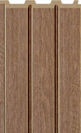 Interlock Charcoal Louvers Wood Rustic Oak 8x0.39 Ft - Pn 02712 C