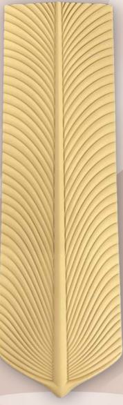 Pu Stone Panel Designer Louvers Saffron 3x0.65 Ft - Pn 03114 H