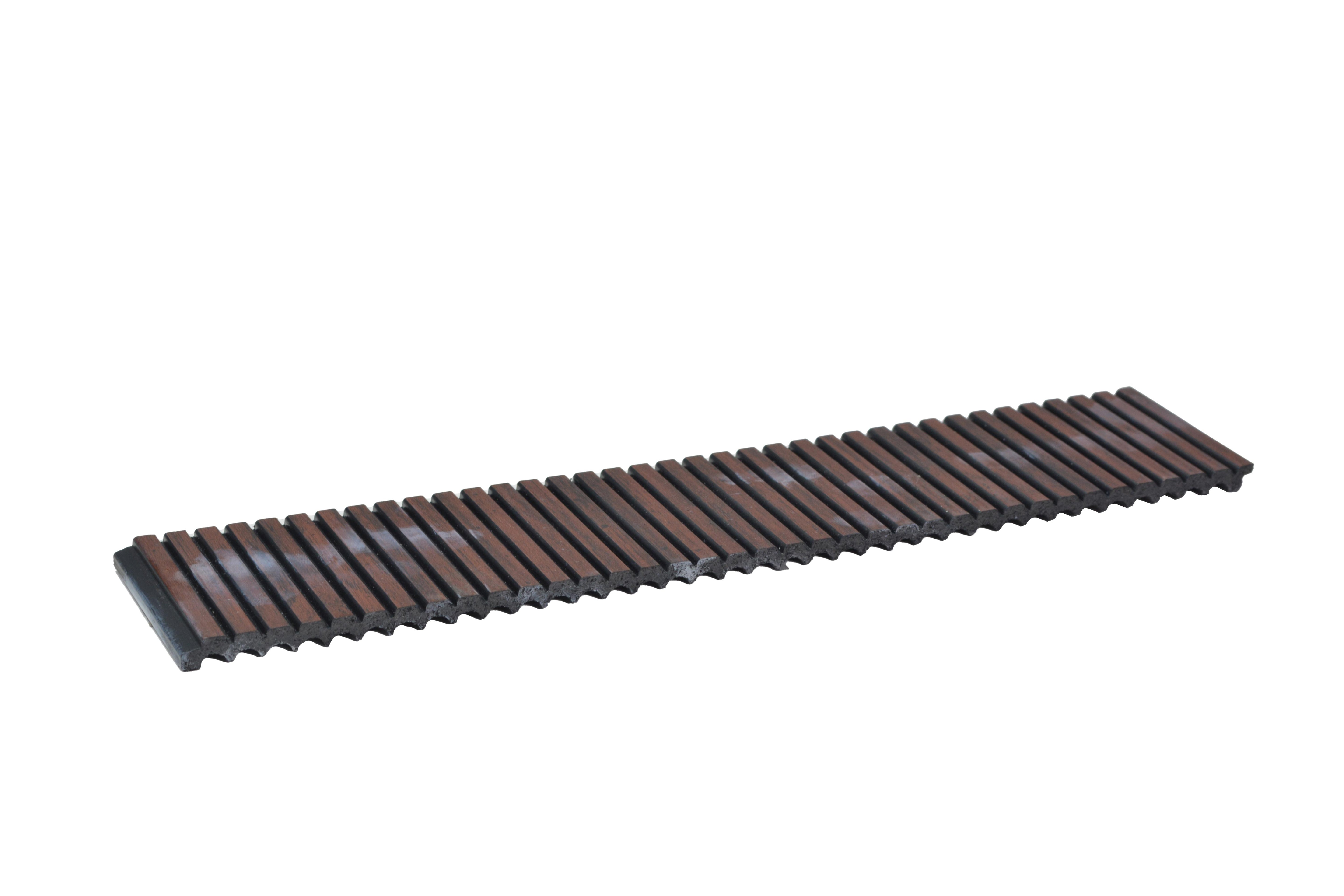 Rang Charcoal Louver Wood Sandlewood 8x1 Ft - Ra 8123