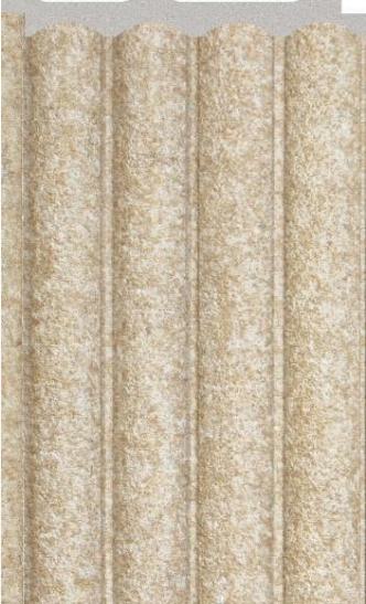Sandstone Beige Interlock Charcoal Louvers Designer 8x0.39 Ft - Pn 02713 C