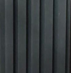 WPC Exterior Wall Panel 9.6x0.67 ft wood louvers Black Silver_Grey