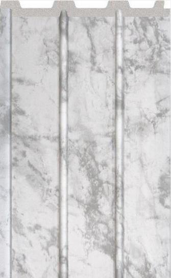 Interlock Charcoal Louvers Panel Marble & Stone Silver 8x0.39 Ft - Pn 02712 H