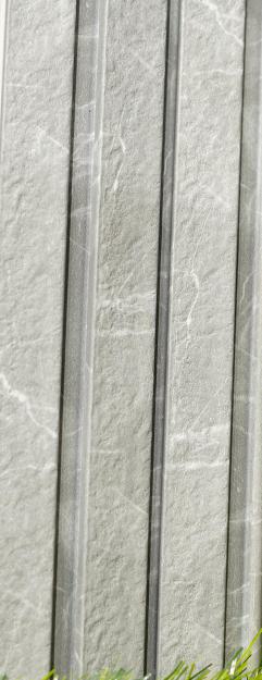 Silver Marble Charcoal Louvers Panel & Stone 8x0.1 Ft - Pn 03489