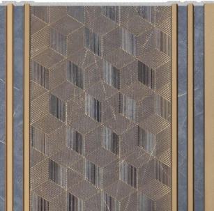 Interlock Wpc Louvers Panel Designer Slate Bronze 8x1 Ft - Pn 02722 C