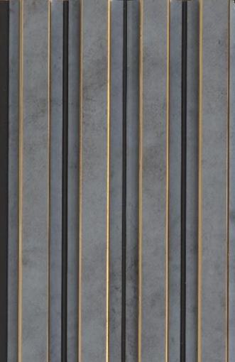 Interlock Charcoal Louvers Designer Slate Grey 8x0.38 Ft - Pn 02716 G