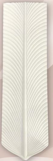 Pu Stone Panel Designer Louvers Snow White 3x0.65 Ft - Pn 03114 B