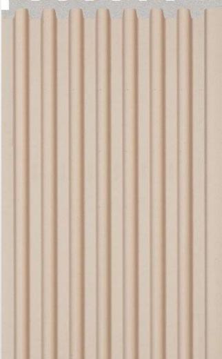 Soft Beige Interlock Charcoal Louvers Plain Colors 8x0.4 Ft - Pn 02715 H