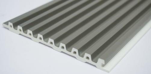 Solid Grey Plain Colour Wpc Louver Colors 9.5x0.41 Ft - Pn 03016 B