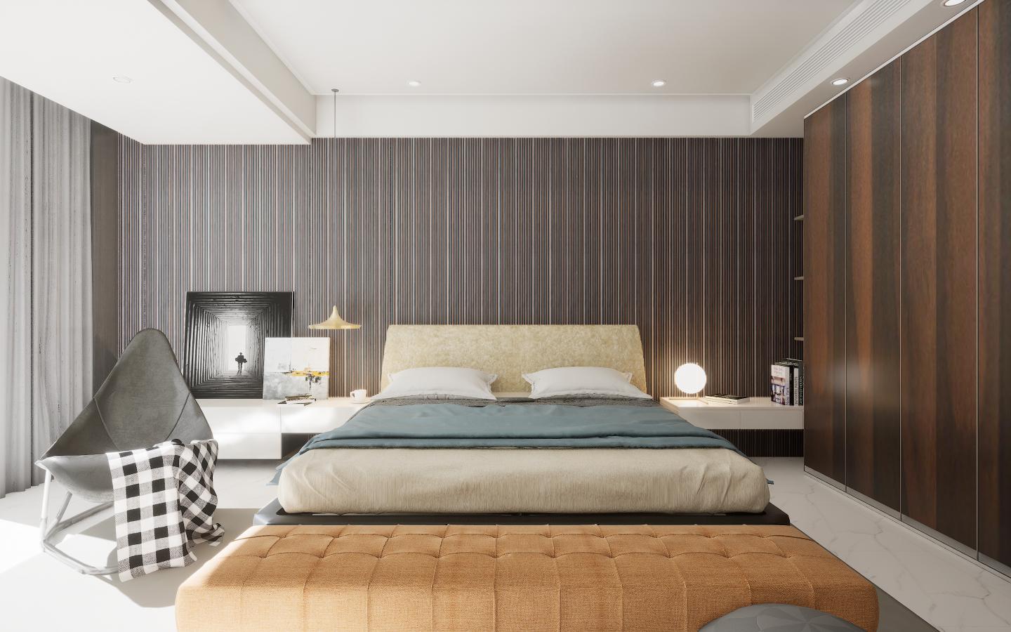 Cute Decor Panels Fluted Louvers 8x0.41 ft marble & stone Wenge CD 239-9