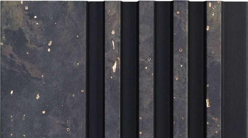 Black Charcoal Louvers Marble & Stone 9.5x0.44 Ft - Mrl 204