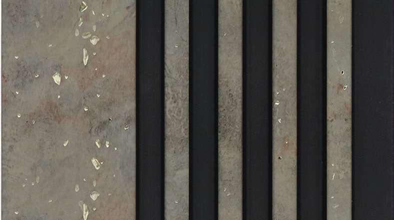 Stone Finish Grey Charcoal Louvers Marble & 9.5x0.44 Ft - Mrl 203