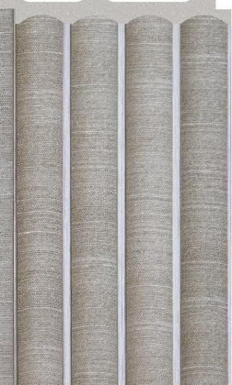 Interlock Charcoal Louvers Designer Stone Linen 8x0.39 Ft - Pn 02713 B