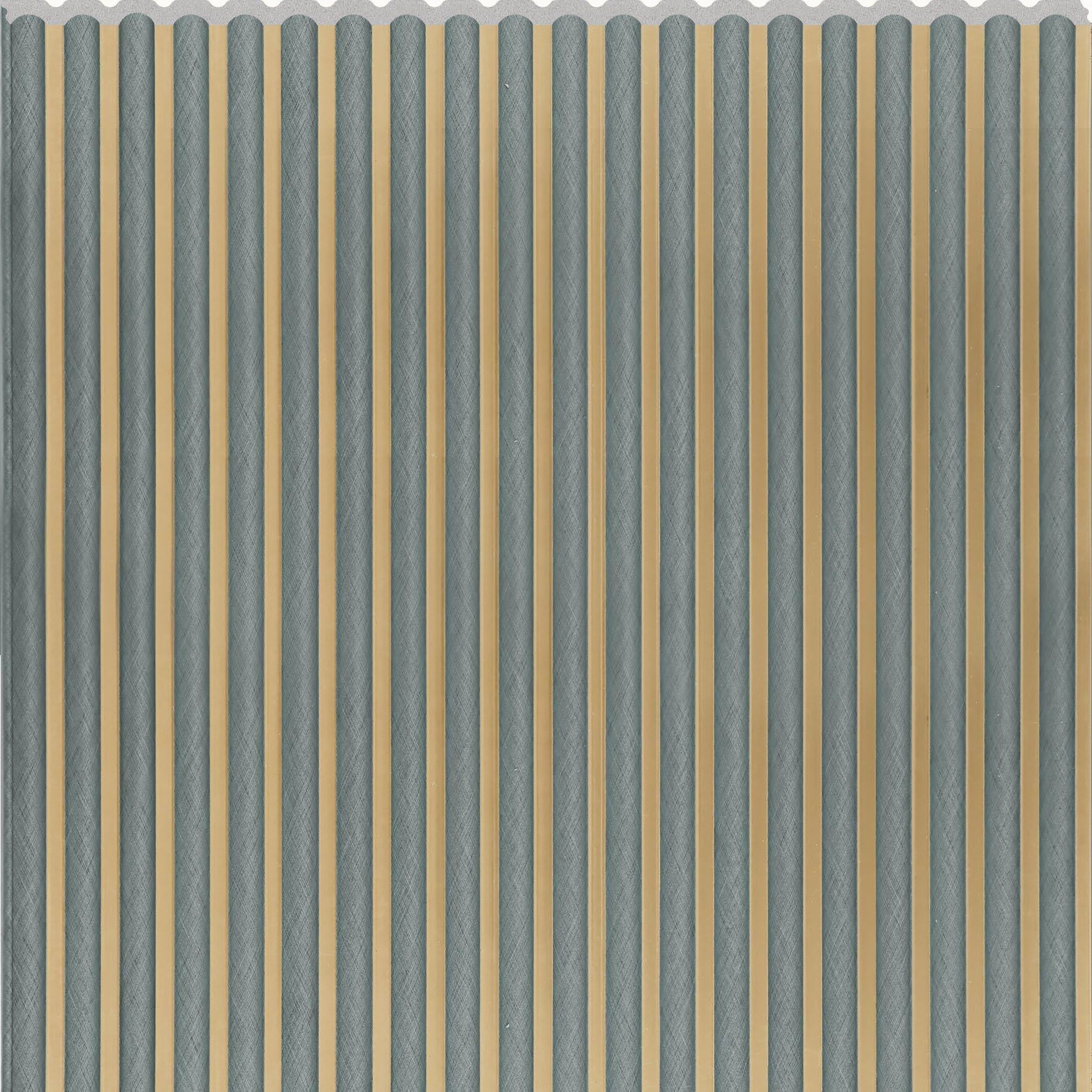 Interlock Wpc Louvers Designer Teal Gold 9.5x1 Ft - Pn 02732 H