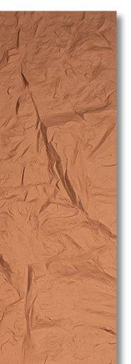 Terracotta Brown Pu Stone Panel Marble & Louvers 9.5x2 Ft - Pn 03116 F