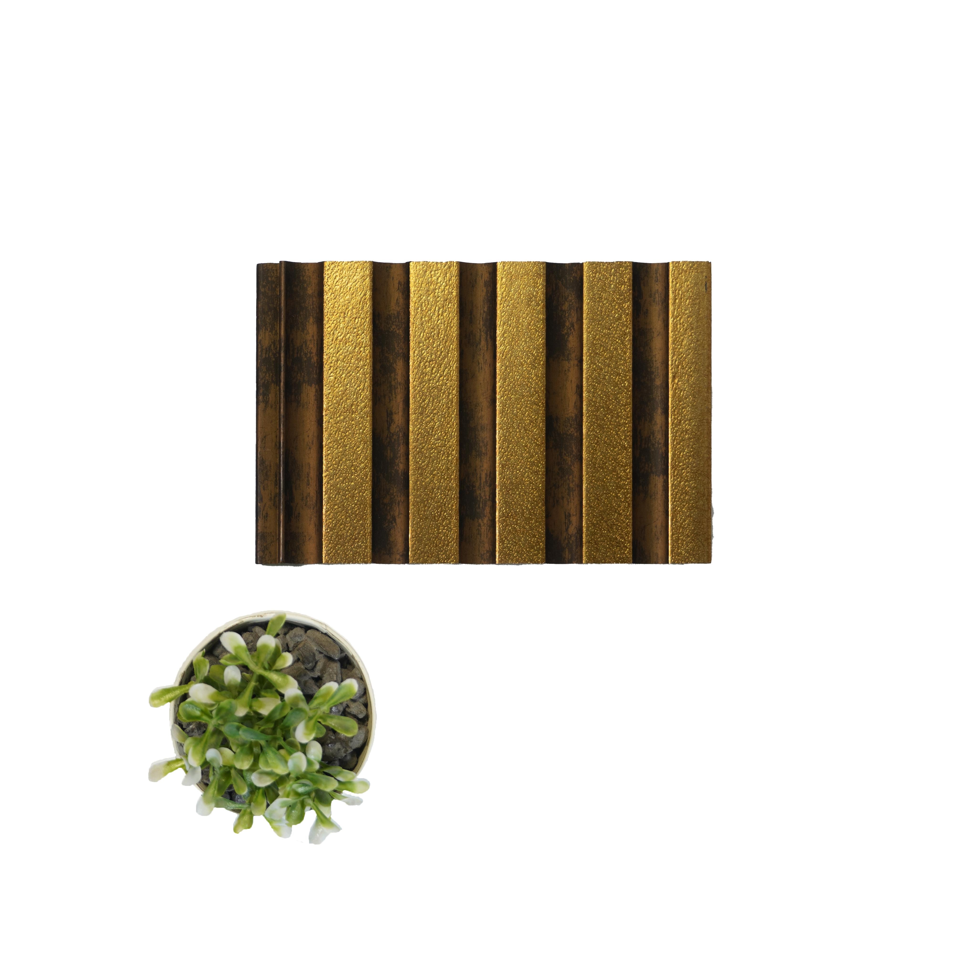 Rafter Charcoal Louver Panel Metallic Brown 8x0.41 Ft - 1110