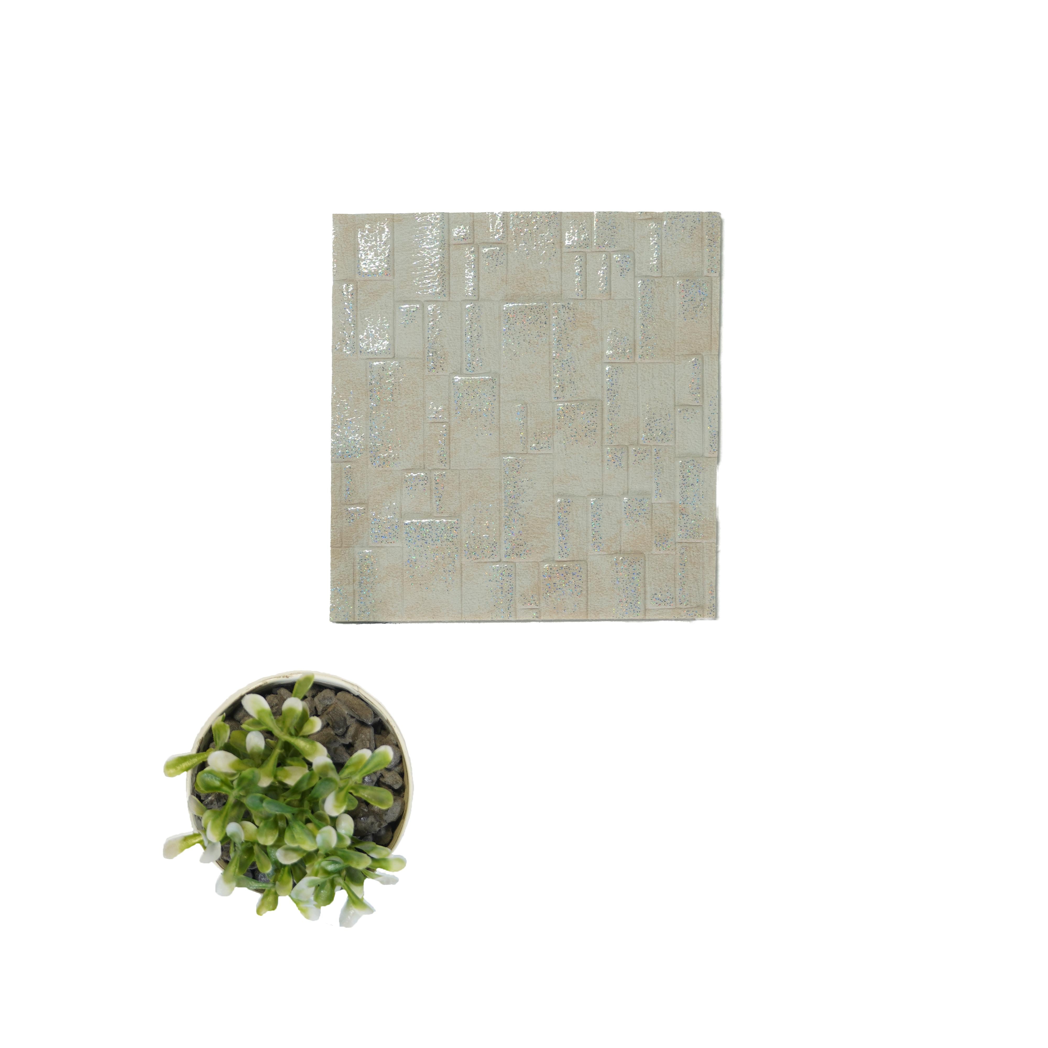 Charcoal Decorative Wall Panel Marble & Stone Cream 8x2 Ft - 1115