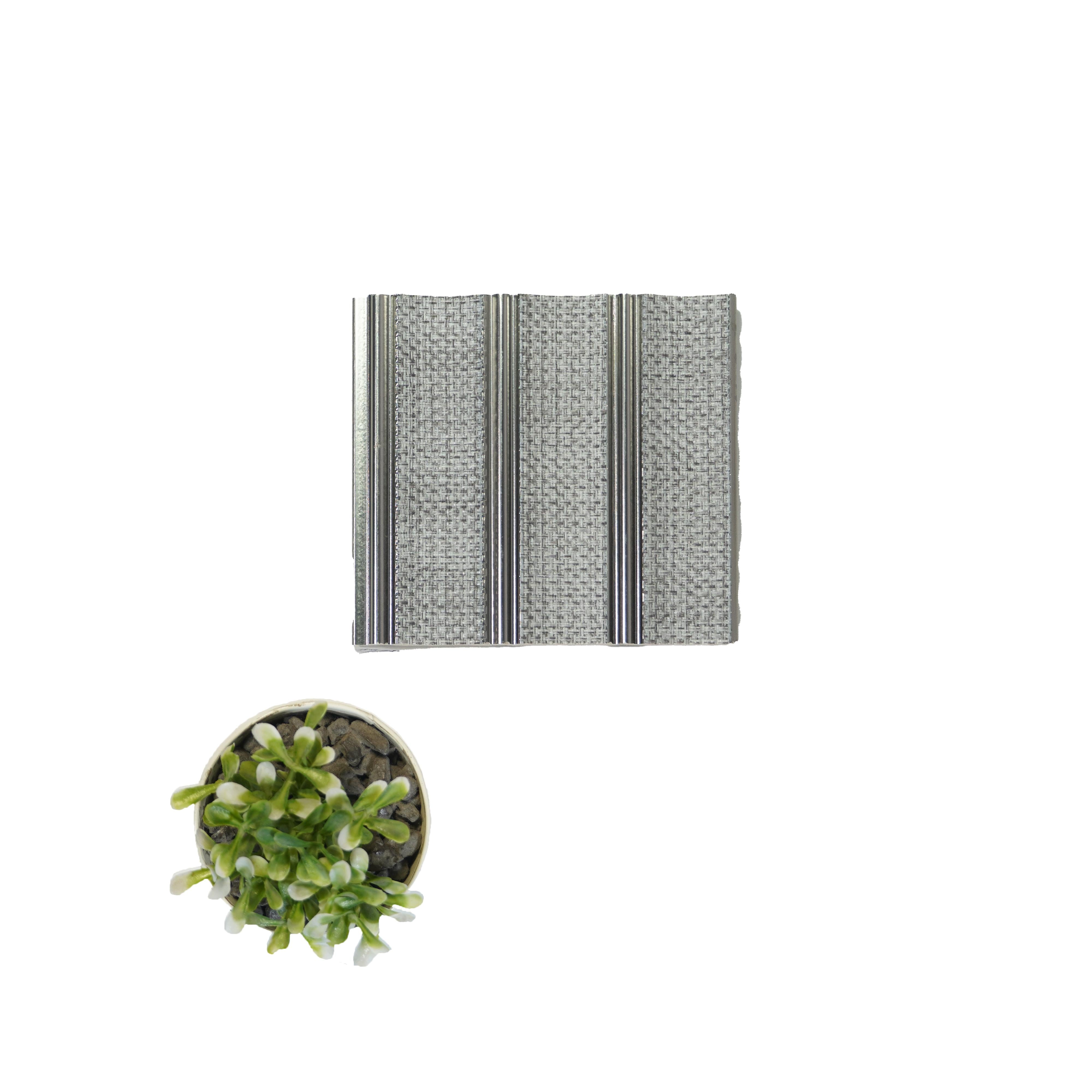 Rafter Charcoal Louver Fabric Grey 8x0.41 Ft - 1183