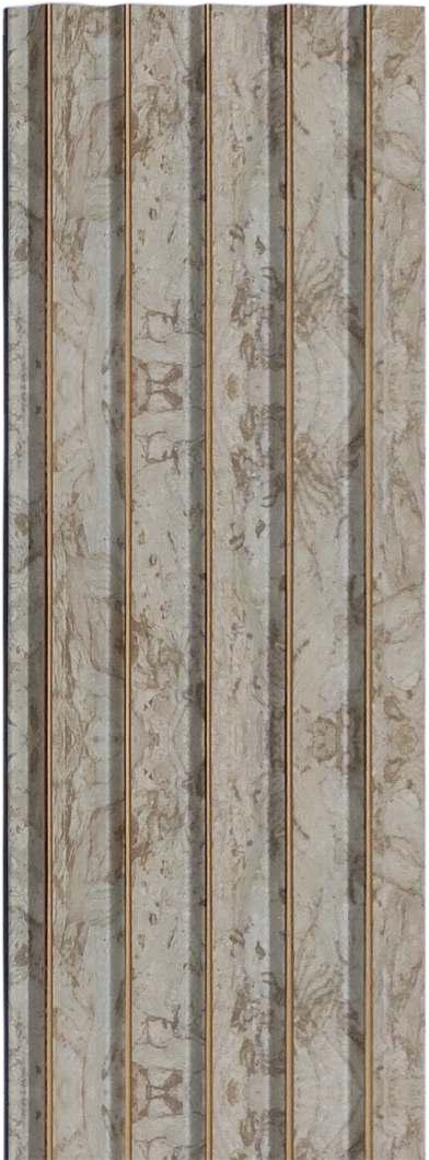 Charcoal Louvers Panel Marble & Stone Cream 8x0.41 Ft - 1187