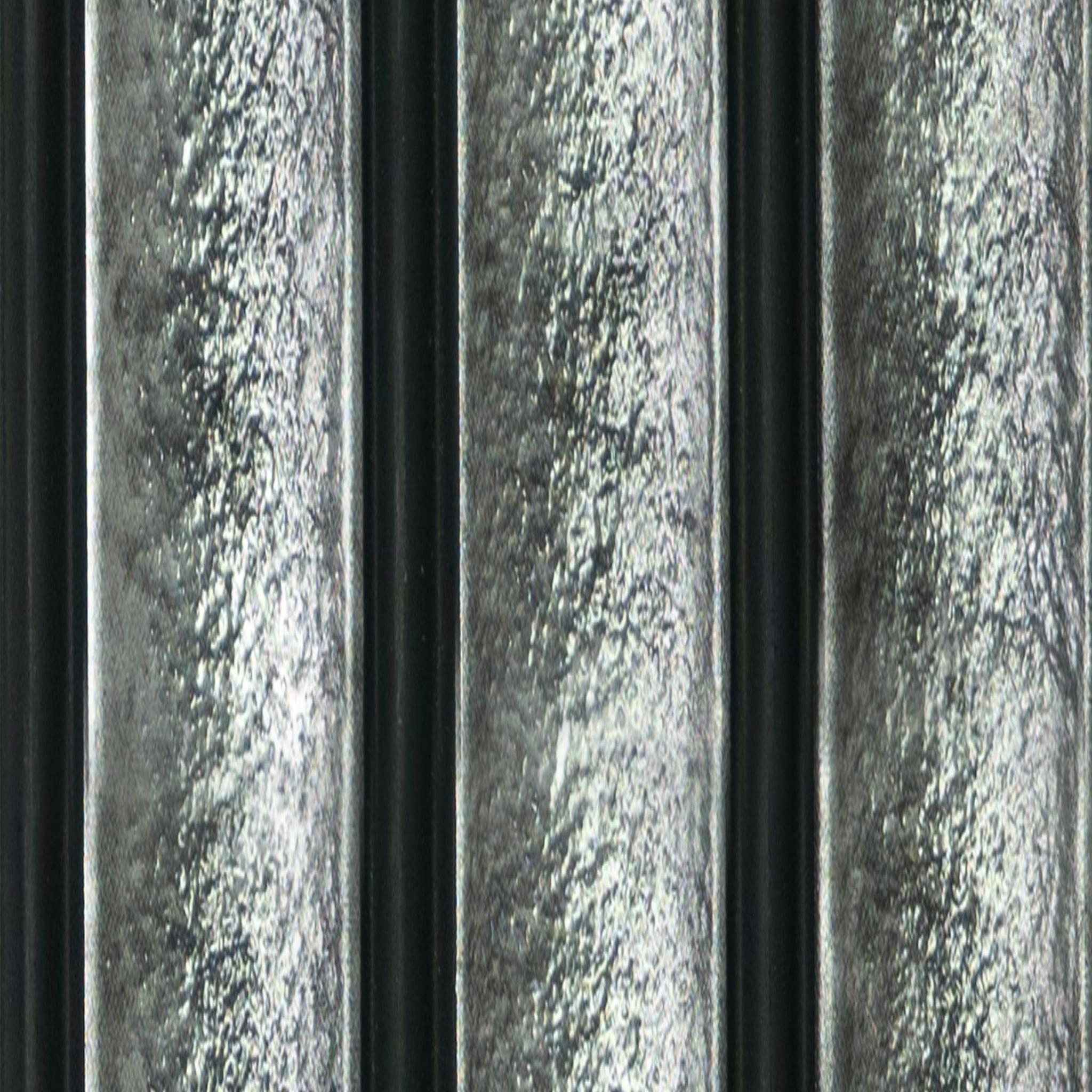 Rafter Charcoal Louvers Panel Metallic Grey 8x0.41 Ft - 1189