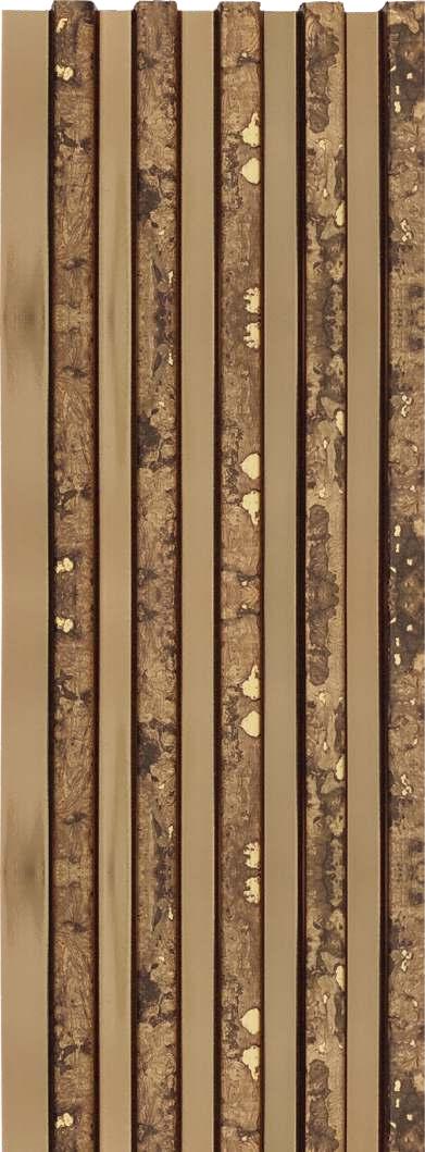 Rafter Charcoal Louver Metallic Brown 8x0.41 Ft - 1195