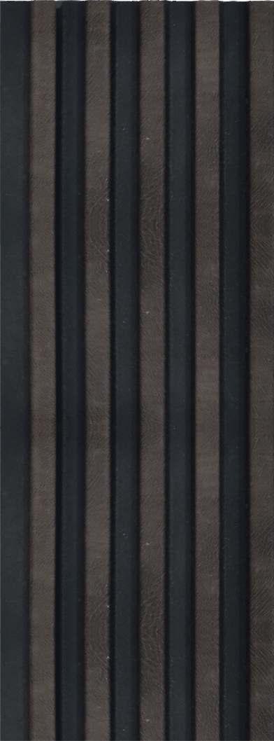 Charcoal Louvers Panel Wood Black 8x0.41 Ft - 1198