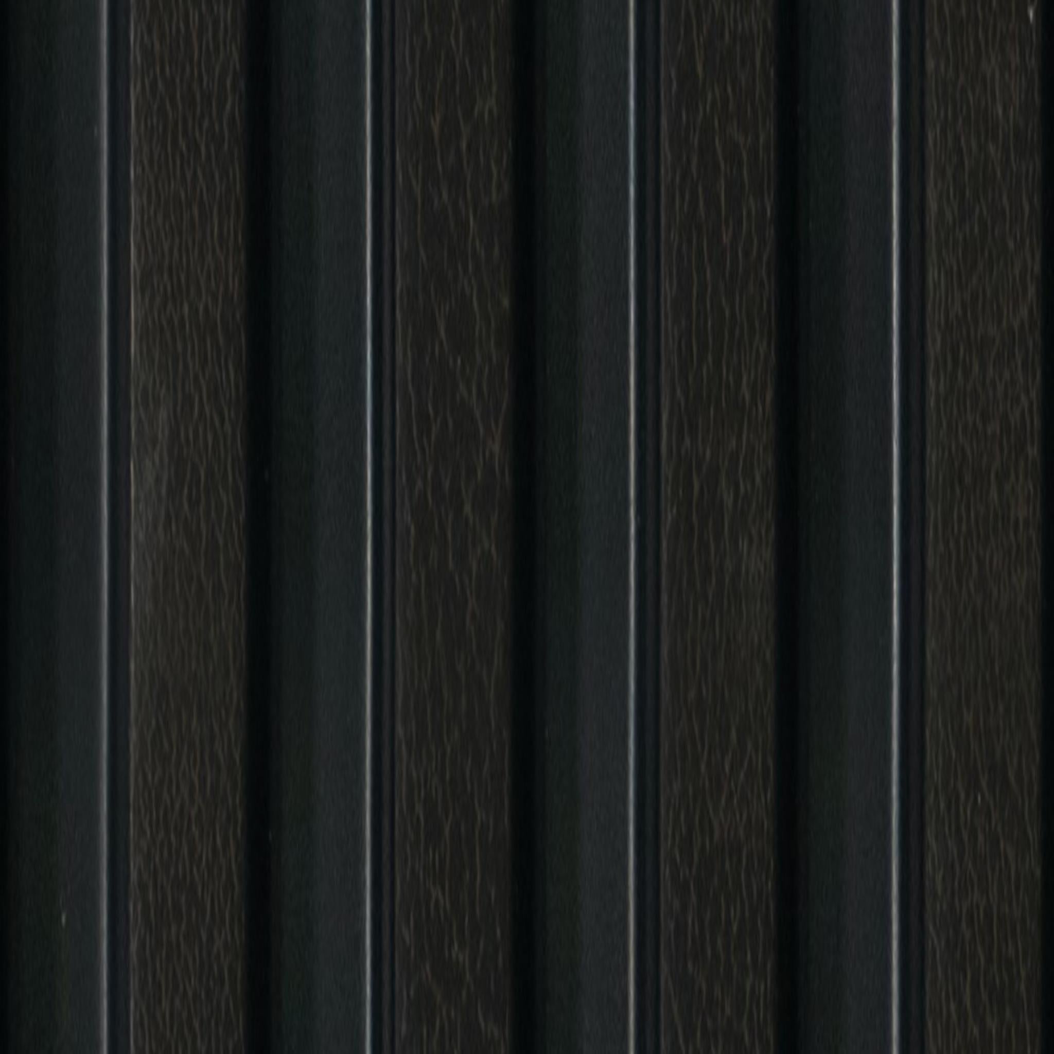 Charcoal Louvers Panel Wood Black 8x0.41 Ft - 1198