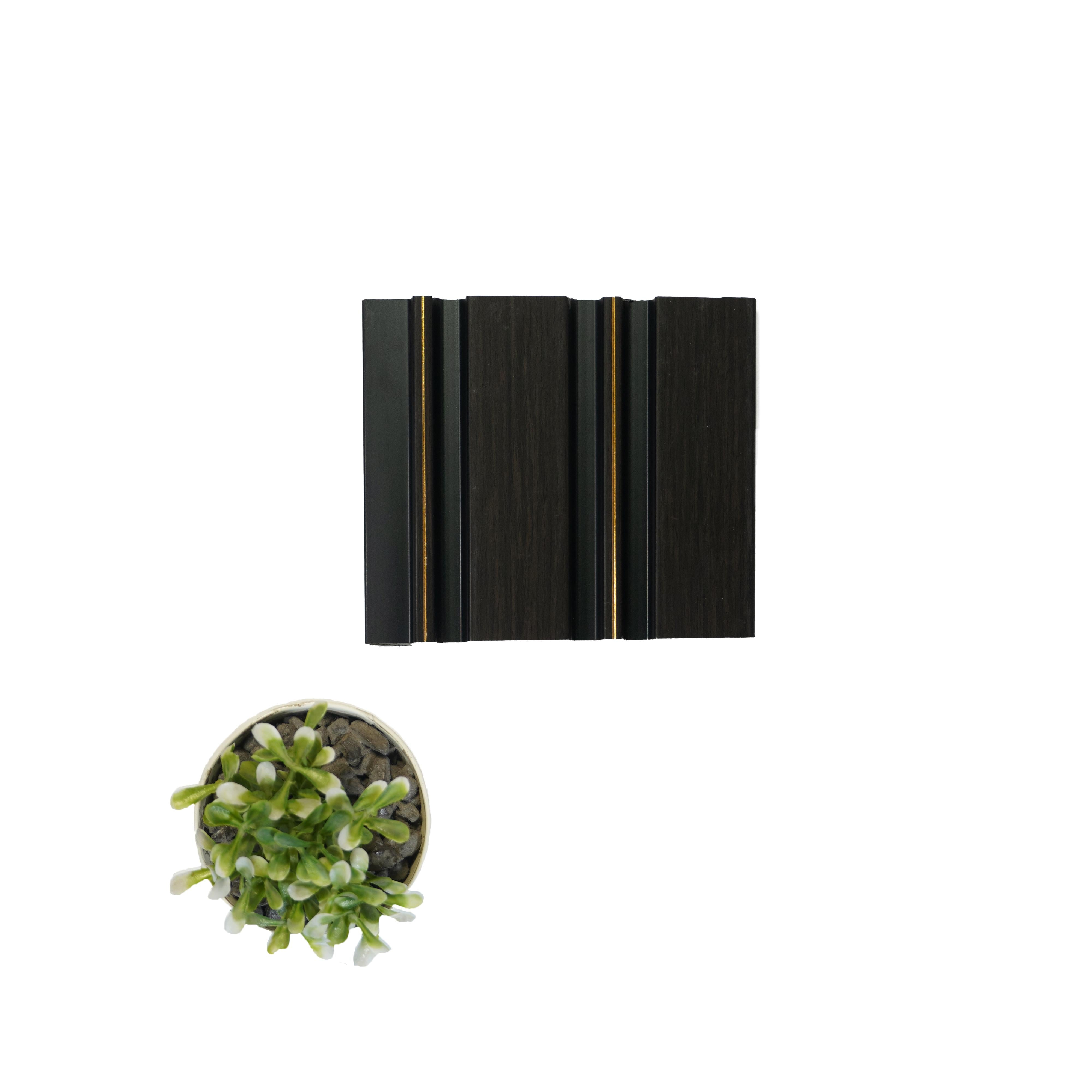 Rafter Charcoal Louver Panel Wood Black 8x0.41 Ft - 1211