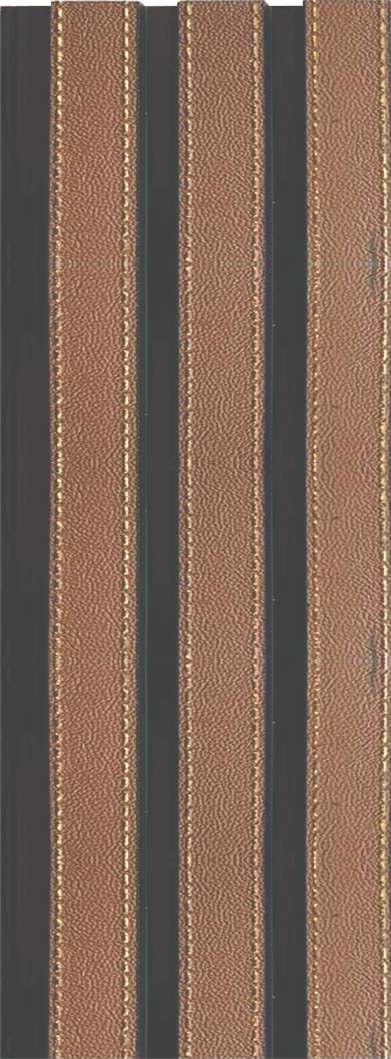 Rafter Charcoal Louver Panel Fabric Brown 8x0.41 Ft - 1227