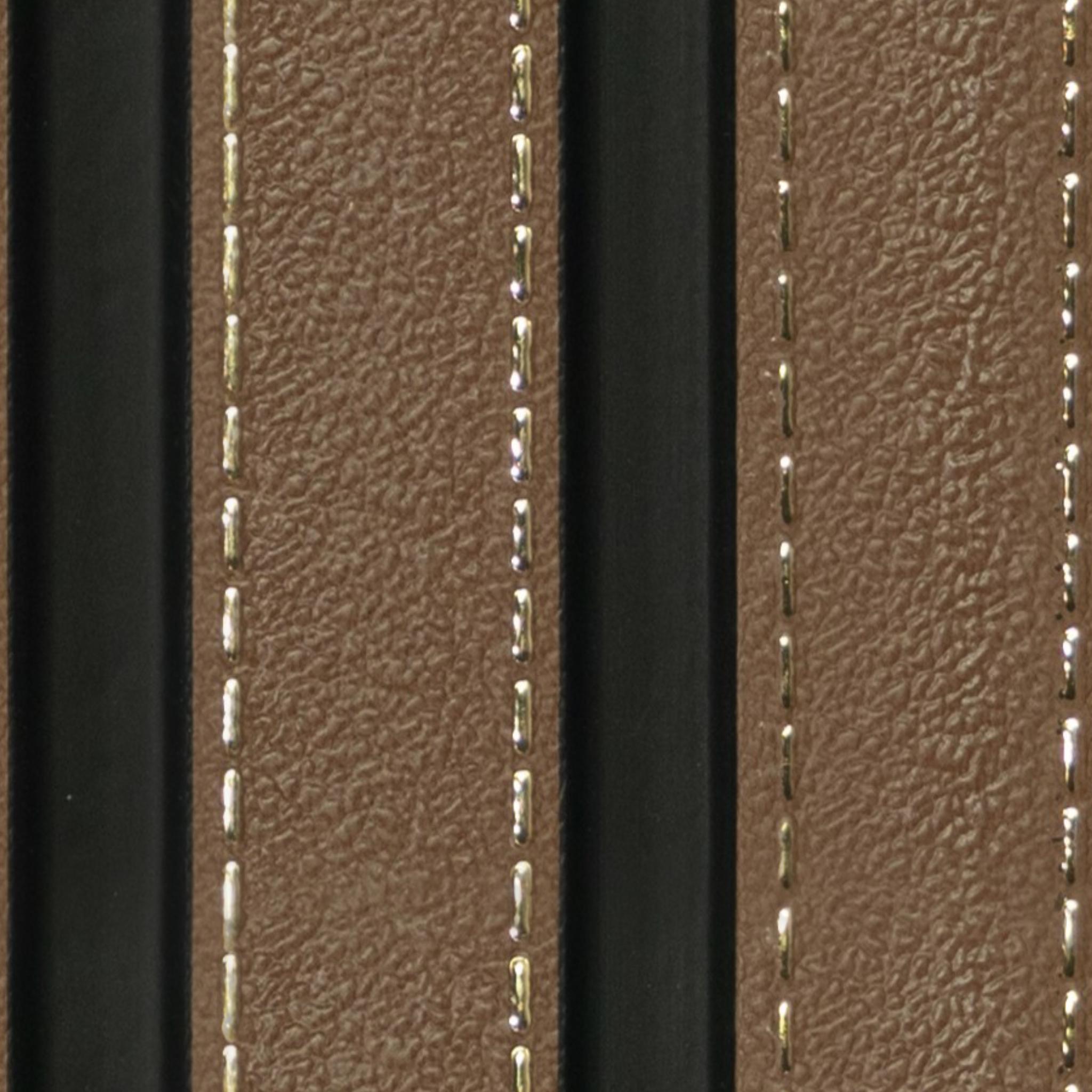 Rafter Charcoal Louver Panel Fabric Brown 8x0.41 Ft - 1227