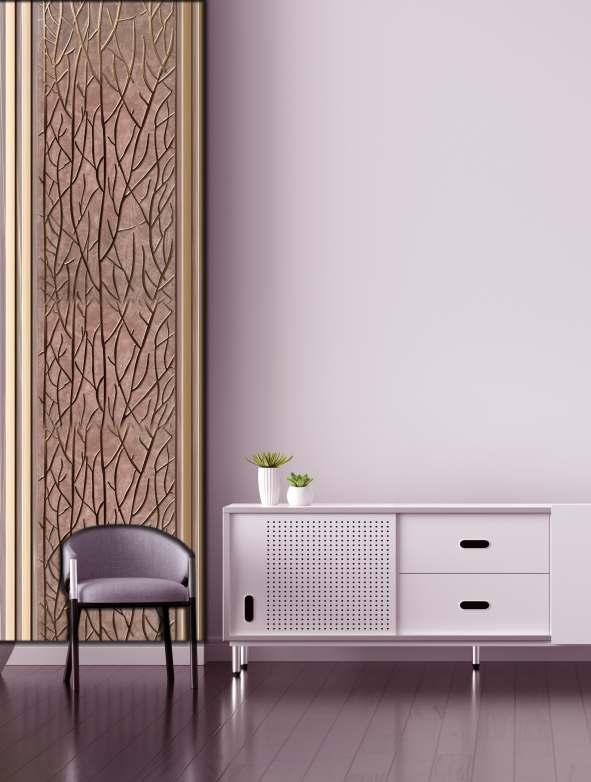 Charcoal Louver Designer Brown 8x1 Ft - 1259
